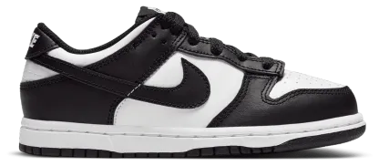 Nike Dunk Low 童款 - Black/White/White - Image 1