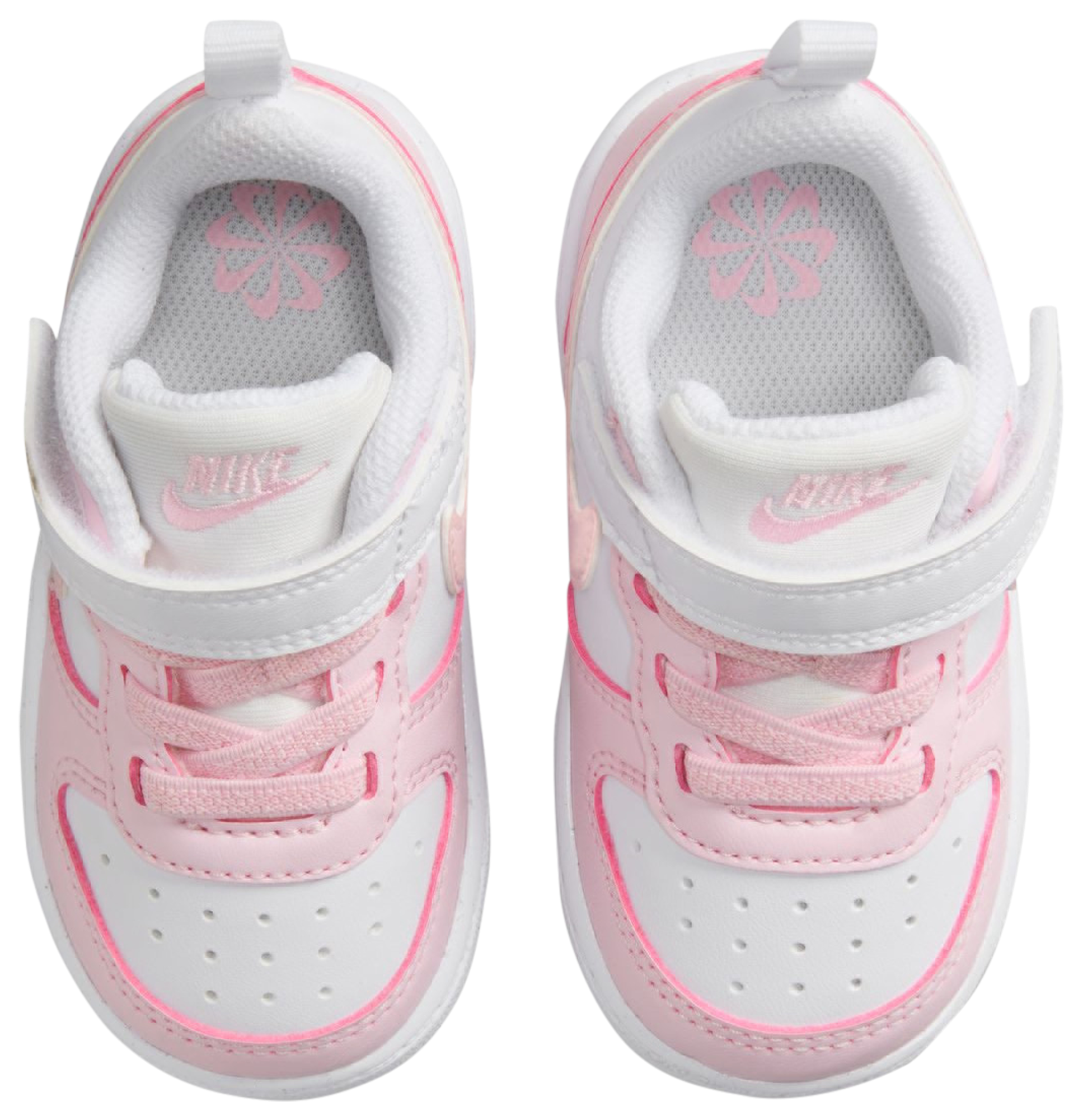 Nike Court Borough Low Recraft 童款 - Pink Foam/White - Image 5