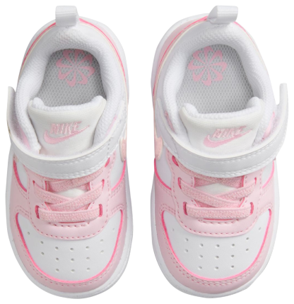 Nike Court Borough Low Recraft 童款 - Pink Foam/White - Image 5