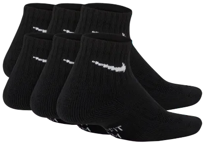 Nike 6 Pack Cushioned Quarter Socks 童款 - Black/White - Image 3