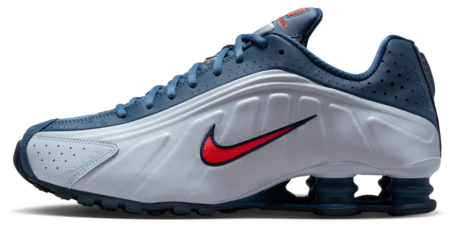 Nike Shox R4 - Bright Crimson/Football Grey/New Slate - Image 2