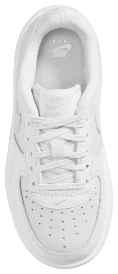 Nike Air Force 1 Low Lace 童款 - White/White - Image 3
