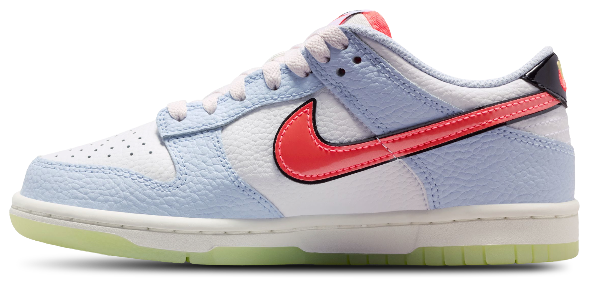 Nike Dunk Low - Kids - White/Hydrogen Blue/Flash Crimson - Image 2