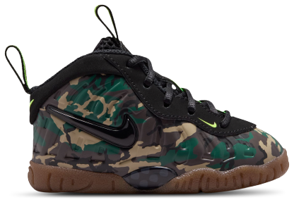 Nike Little Posite Pro 童款 - Black/Green - Image 1