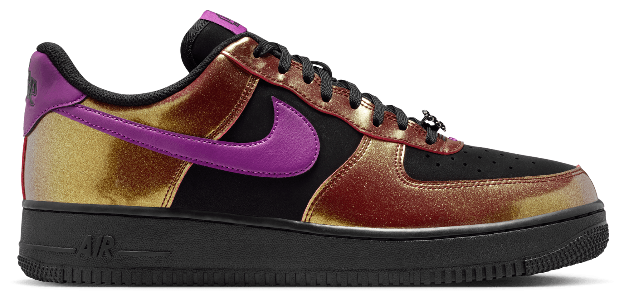 Nike Air Force 1 '07 LV8 - Gold/Black/Bold Berry - Image 1