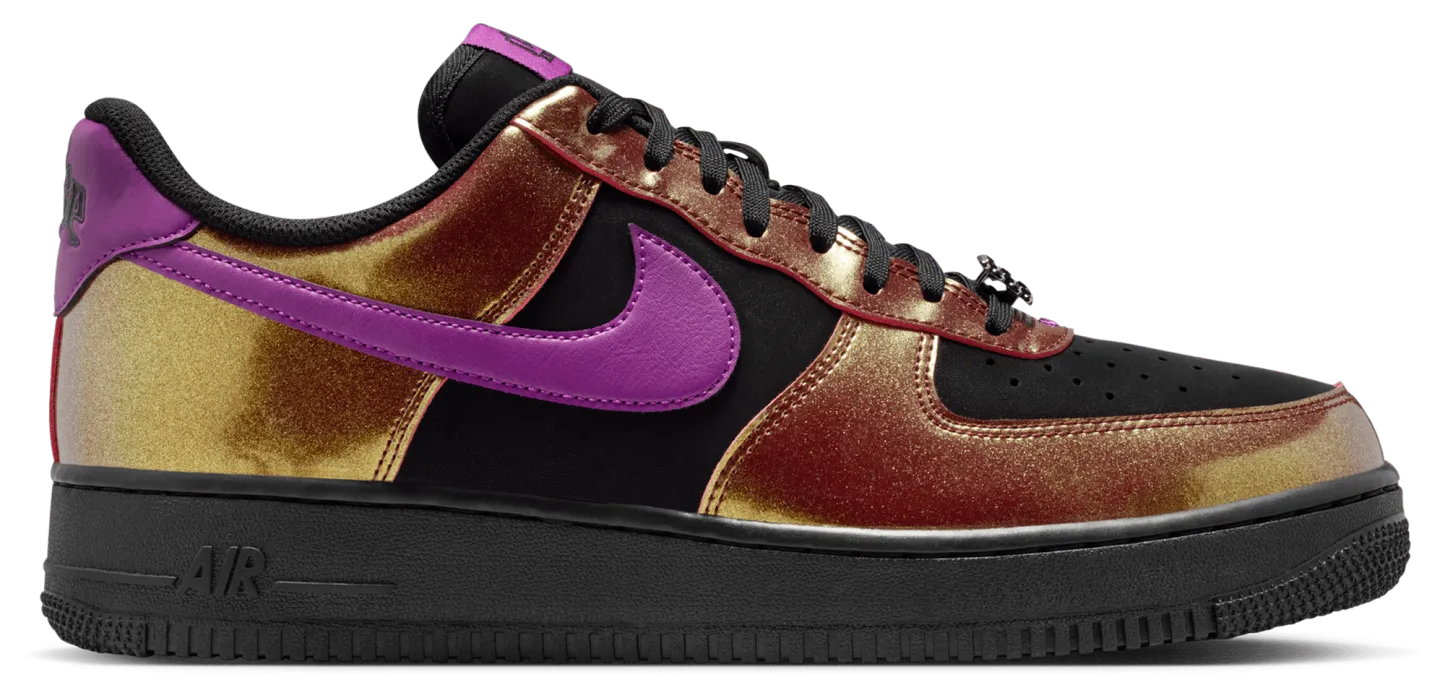 Nike Air Force 1 '07 LV8 - Gold/Black/Bold Berry - Image 1