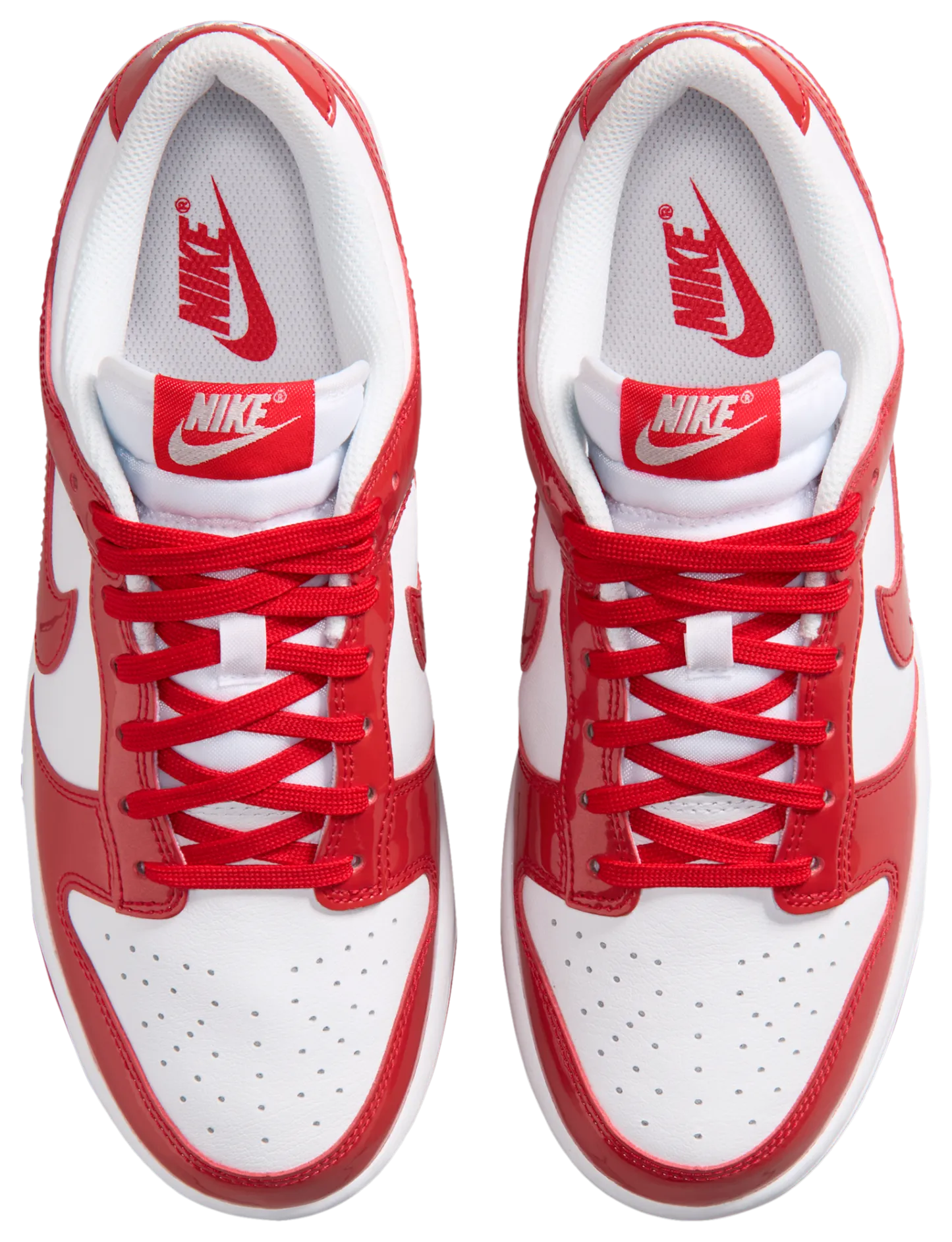 Nike Dunk Low - White/Red/Silver - Image 4