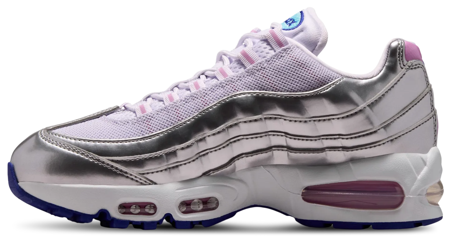 Nike Air Max 95 - White/Pink/Silver - Image 2