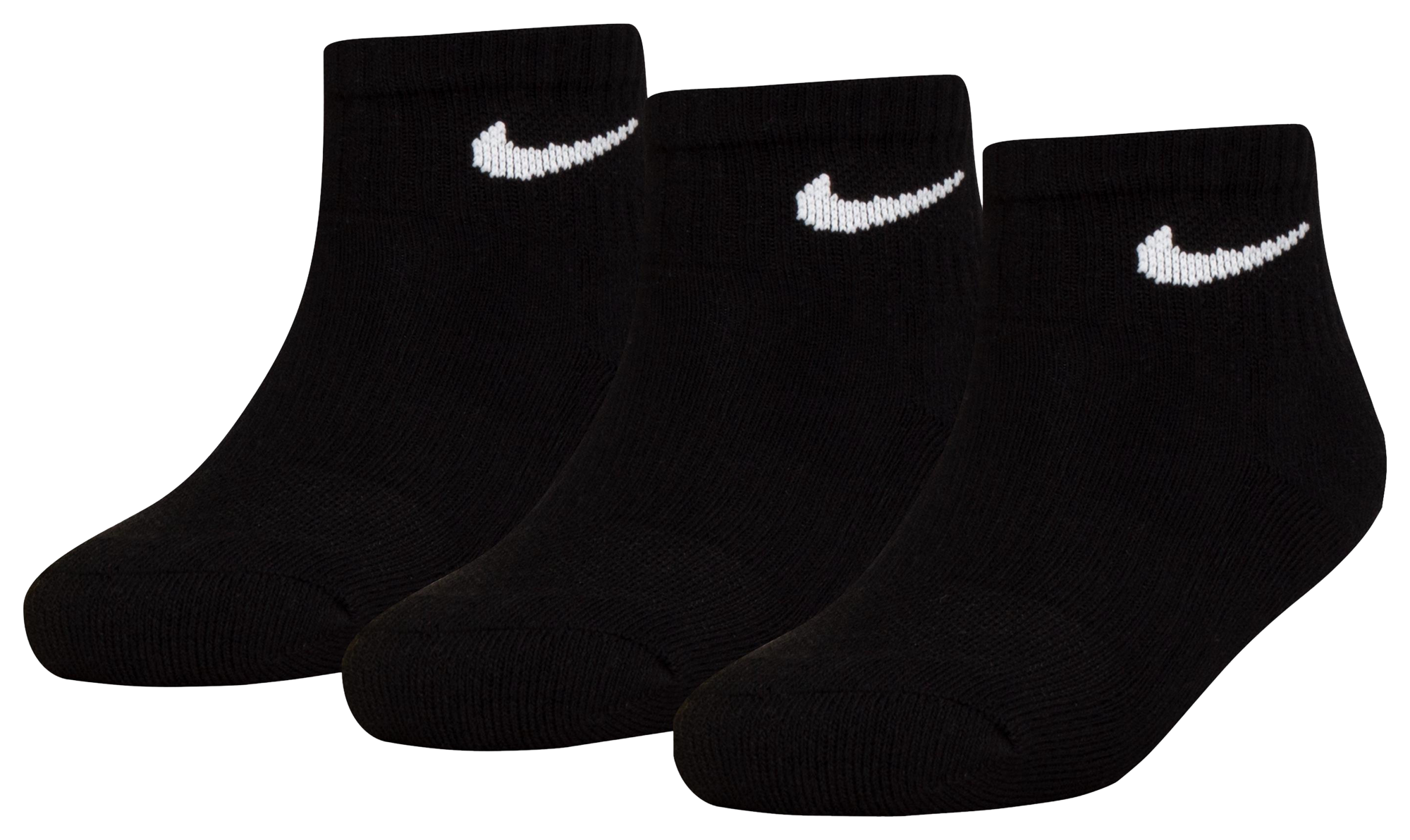 Nike Quarter Socks 6 Pack GSB 童款 - Black/White - Image 1