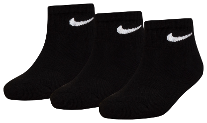 Nike Quarter Socks 6 Pack GSB 童款 - Black/White - Image 1