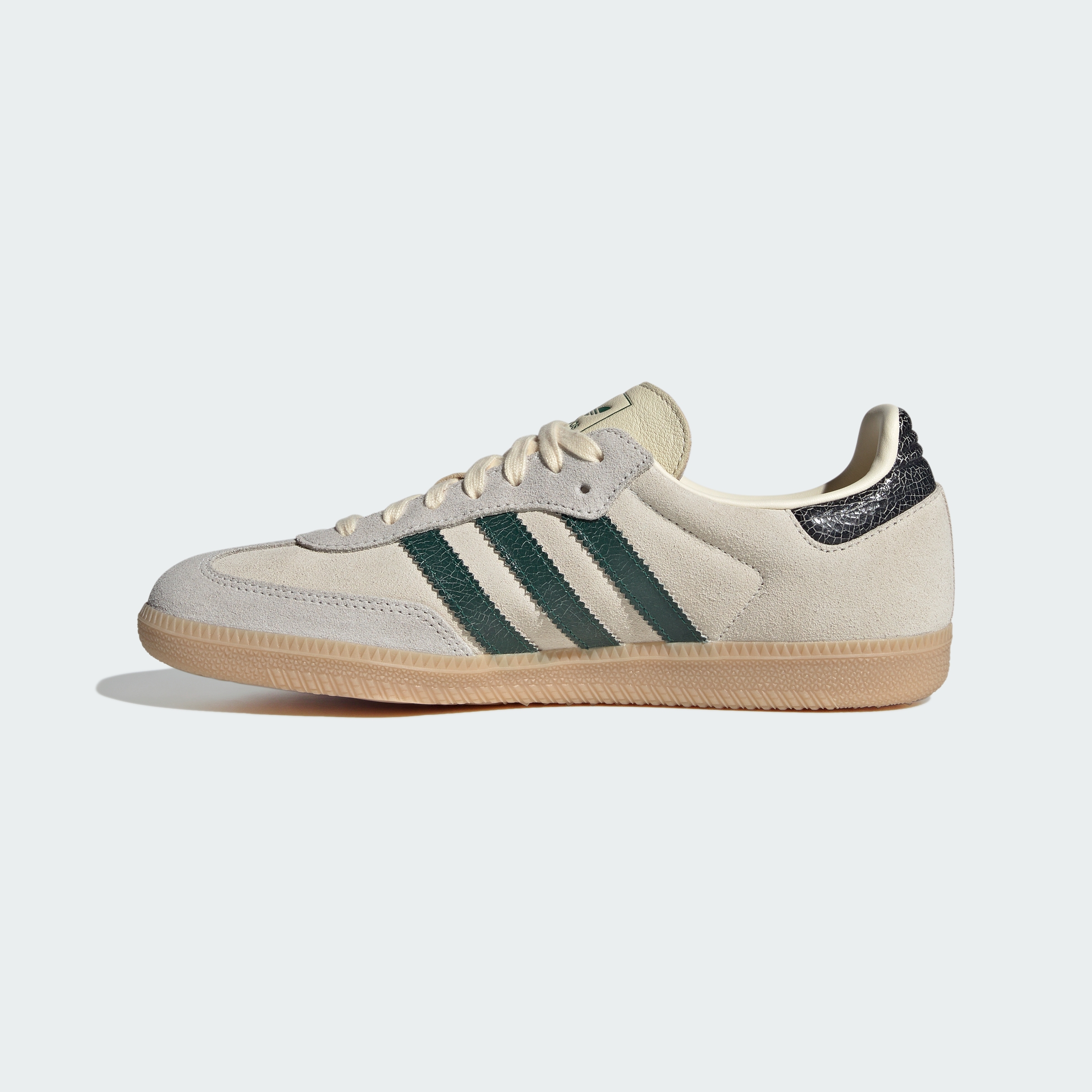 adidas SAMBA OG SHOES - Cream White / Collegiate Green / Magic Beige - View 8