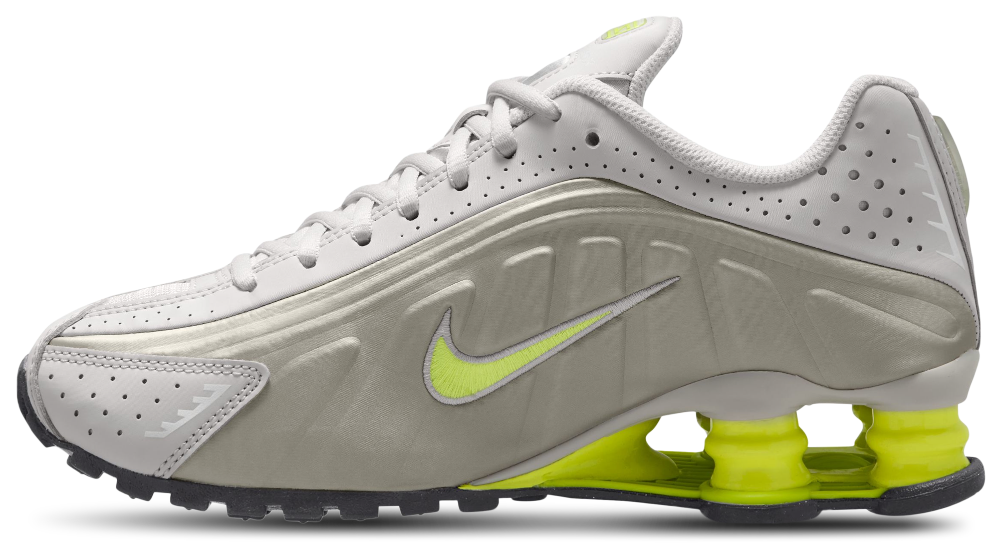 Nike Shox R4 童款 - College Grey/Volt - Image 2