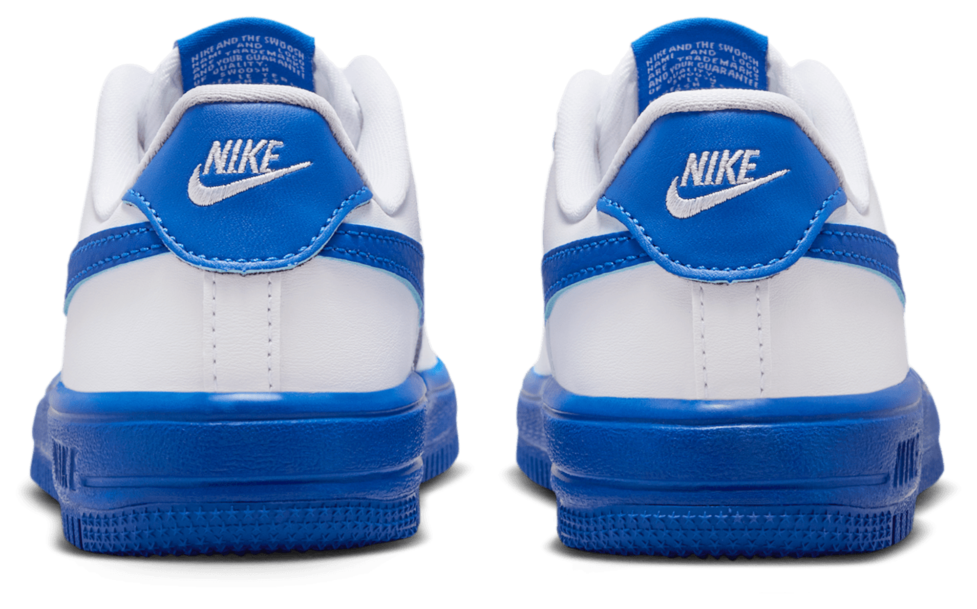 Nike Air Force 1 Low Lace 童款 - White/Game Royal - Image 3