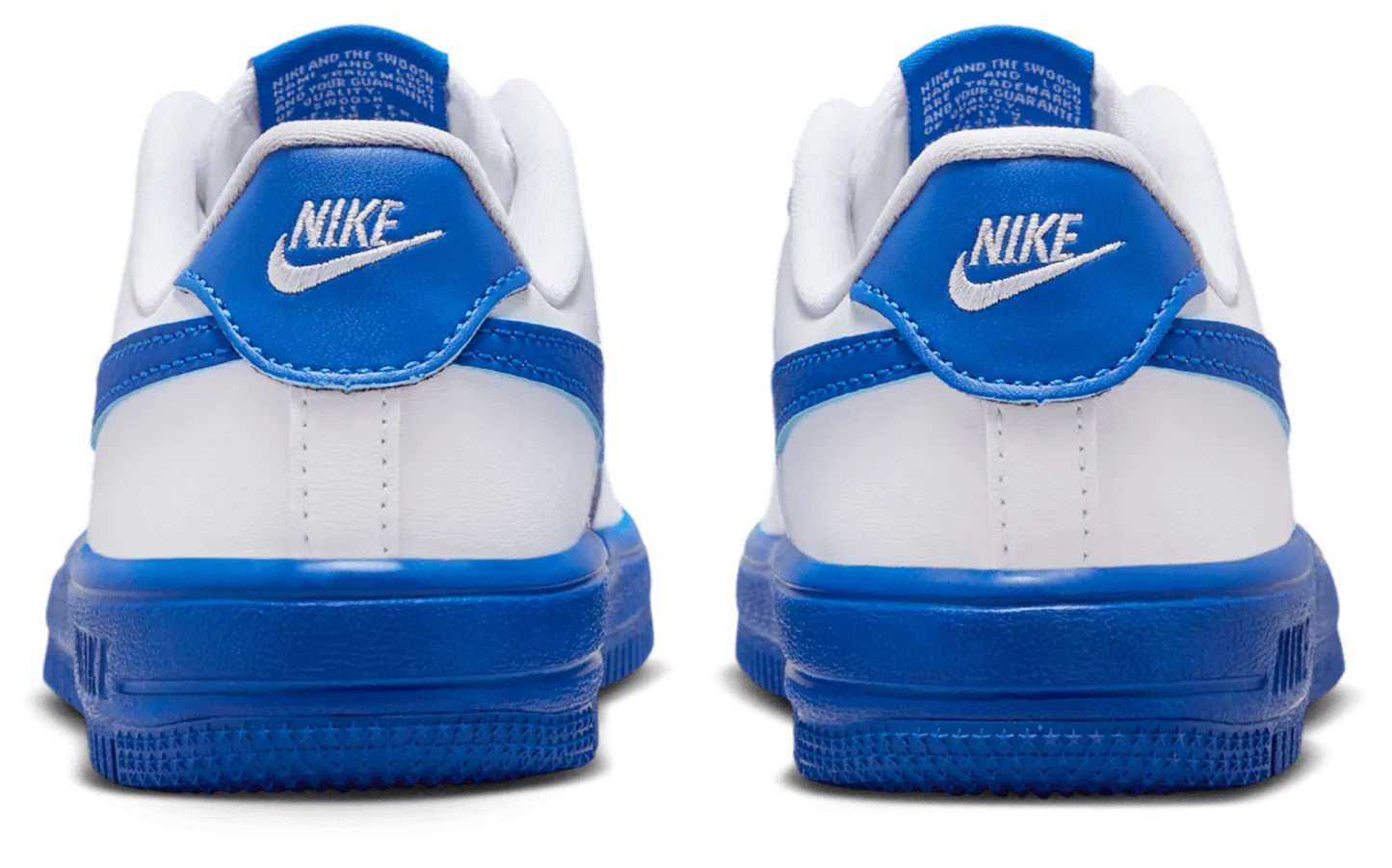 Nike Air Force 1 Low Lace 童款 - White/Game Royal - Image 3