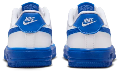 Nike Air Force 1 Low Lace 童款 - White/Game Royal - Image 3
