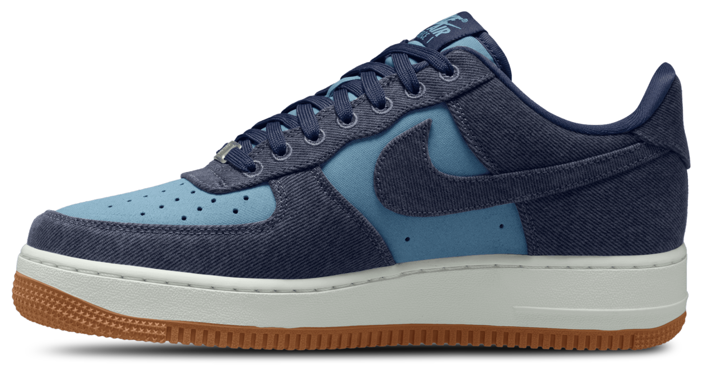 Nike Air Force 1 '07 LV8 - Summit White/Navy/Worn Blue - Image 2