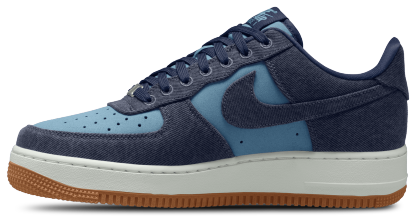 Nike Air Force 1 '07 LV8 - Summit White/Navy/Worn Blue - Image 2