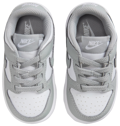 Nike Dunk Low 童款 - White/Light Smoke Grey/White - Image 4