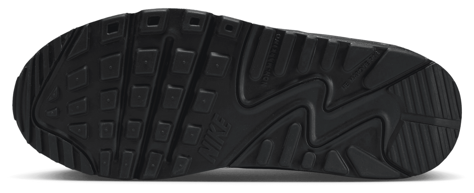 Nike Air Max 90 童款 - Black/Black/White - Image 5
