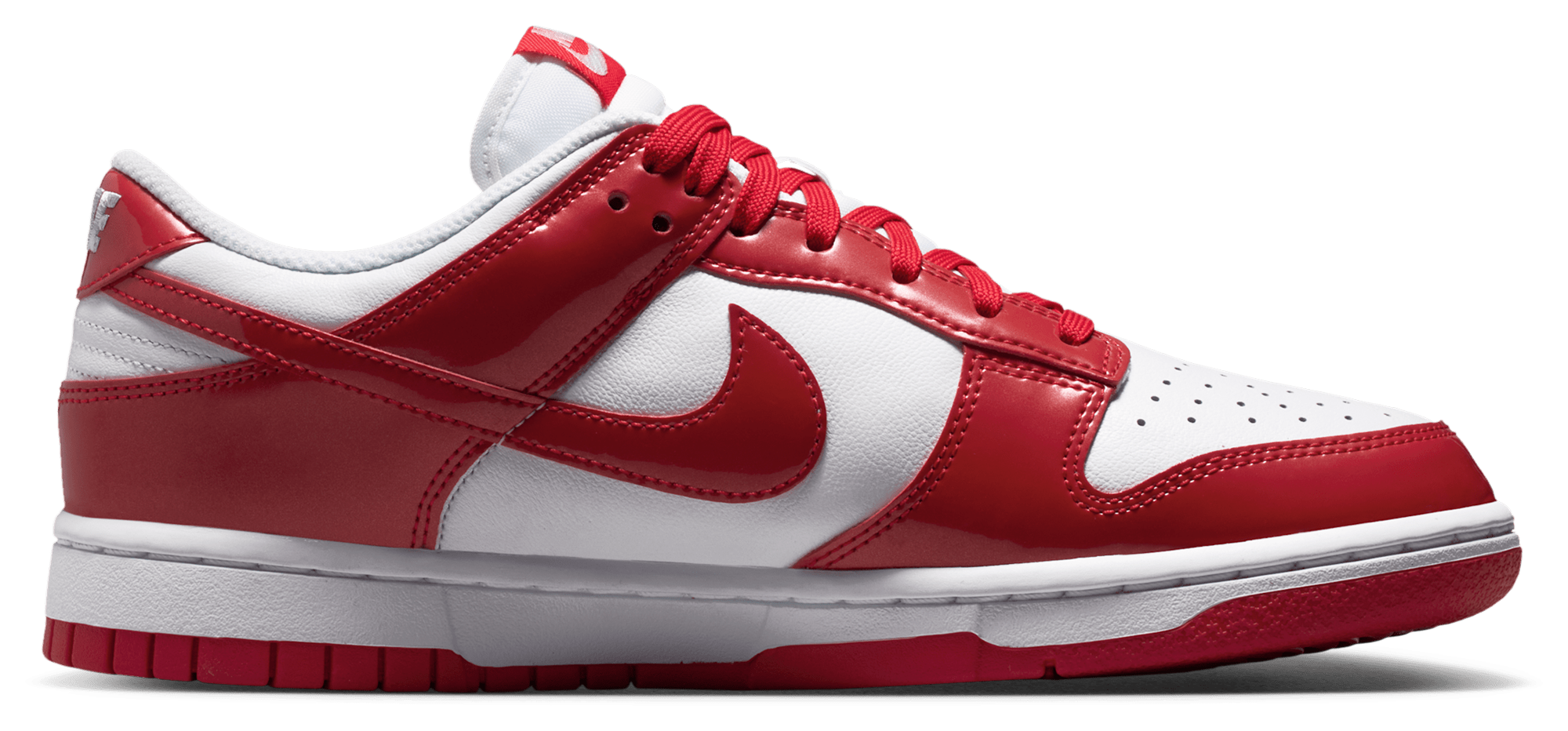 Nike Dunk Low - White/Red/Silver - Image 1