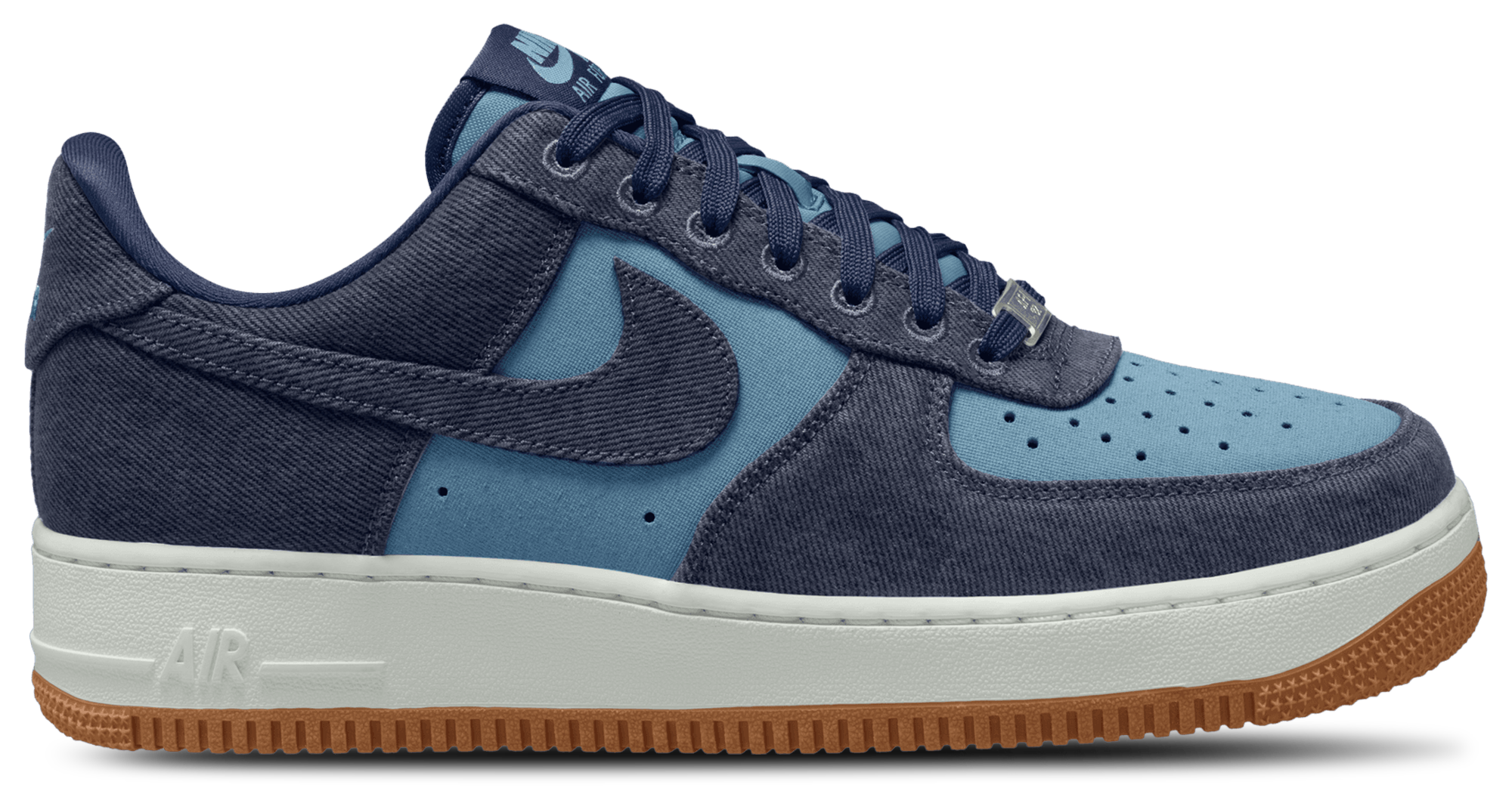Nike Air Force 1 '07 LV8 - Summit White/Navy/Worn Blue - Image 1