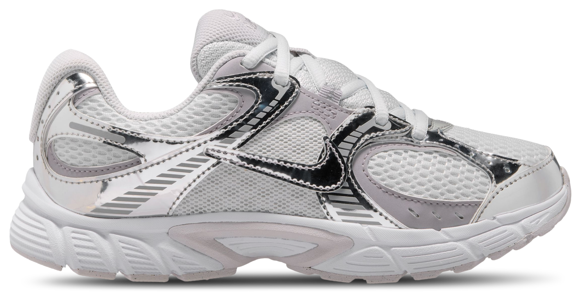 Nike V5 RNR Shine 童款 - White/Grey/Silver - Image 1