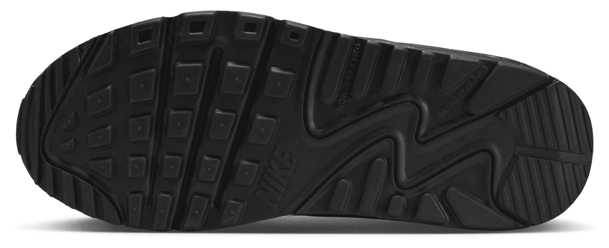 Nike Air Max 90 童款 - Black/Black/White - Image 5