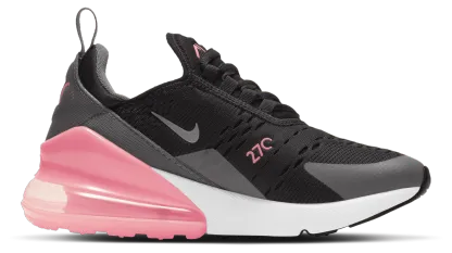 Nike Air Max 270 童款 - Black/Metallic Silver/Smoke Grey - Image 1