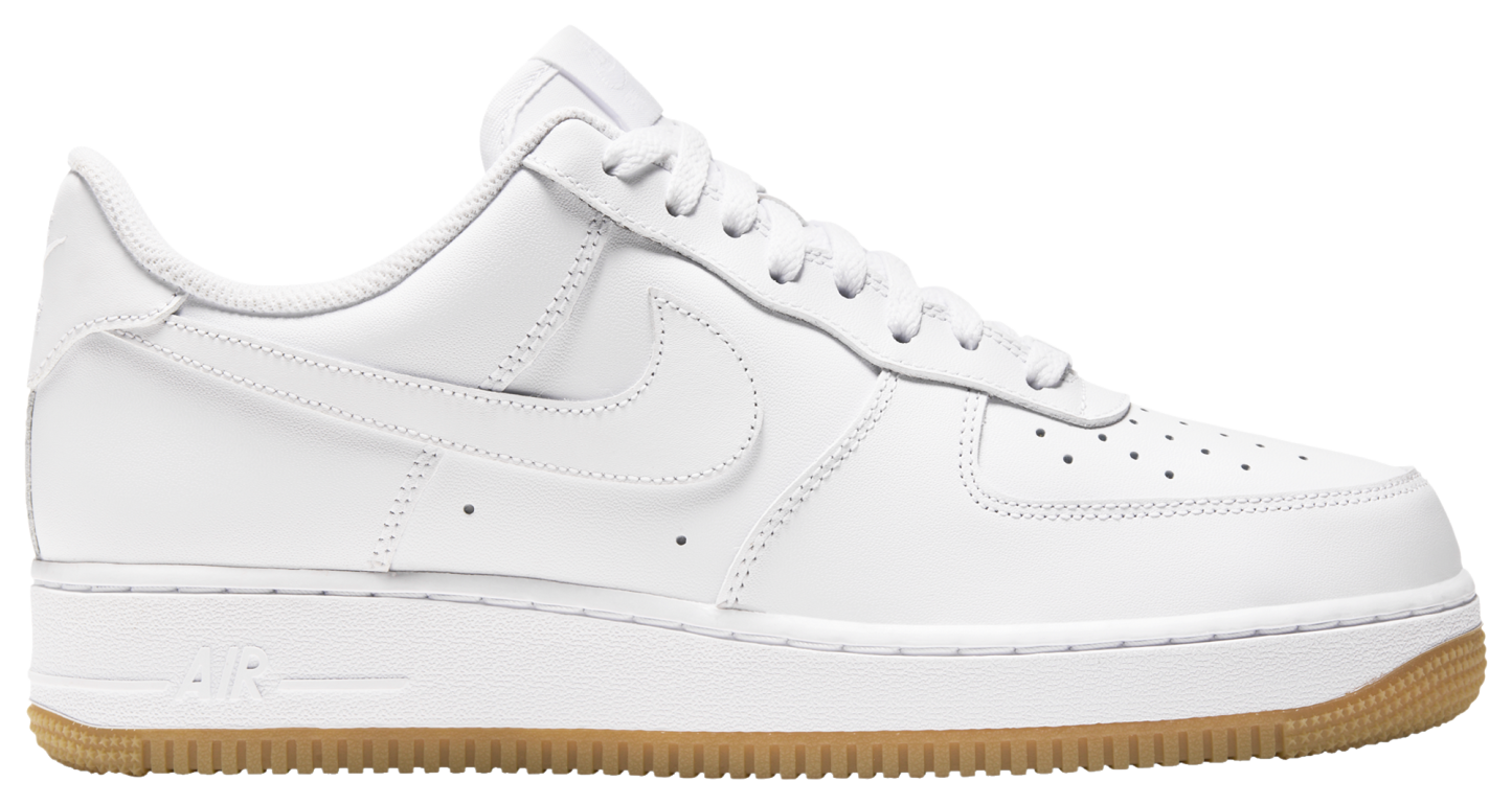 Nike Air Force 1 '07 - Men's - White/White/Brown - Image 1