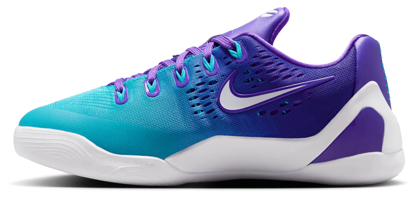 Nike Kobe IX Low EM 童款 - White/Blue Lagoon/Fierce Purple - Image 2