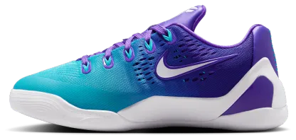 Nike Kobe IX Low EM 童款 - White/Blue Lagoon/Fierce Purple - Image 2