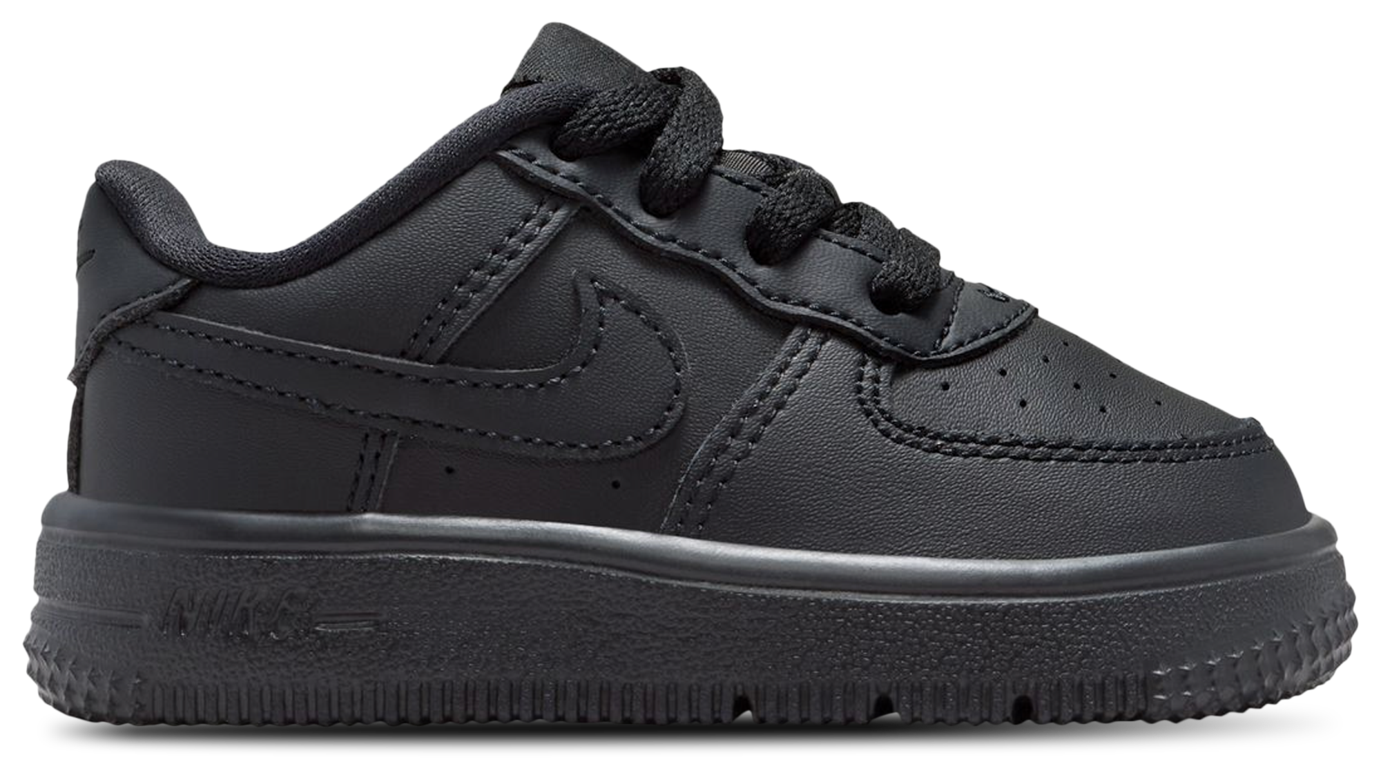Nike Air Force 1 Low Lace 童款 - Black/Black - Image 1