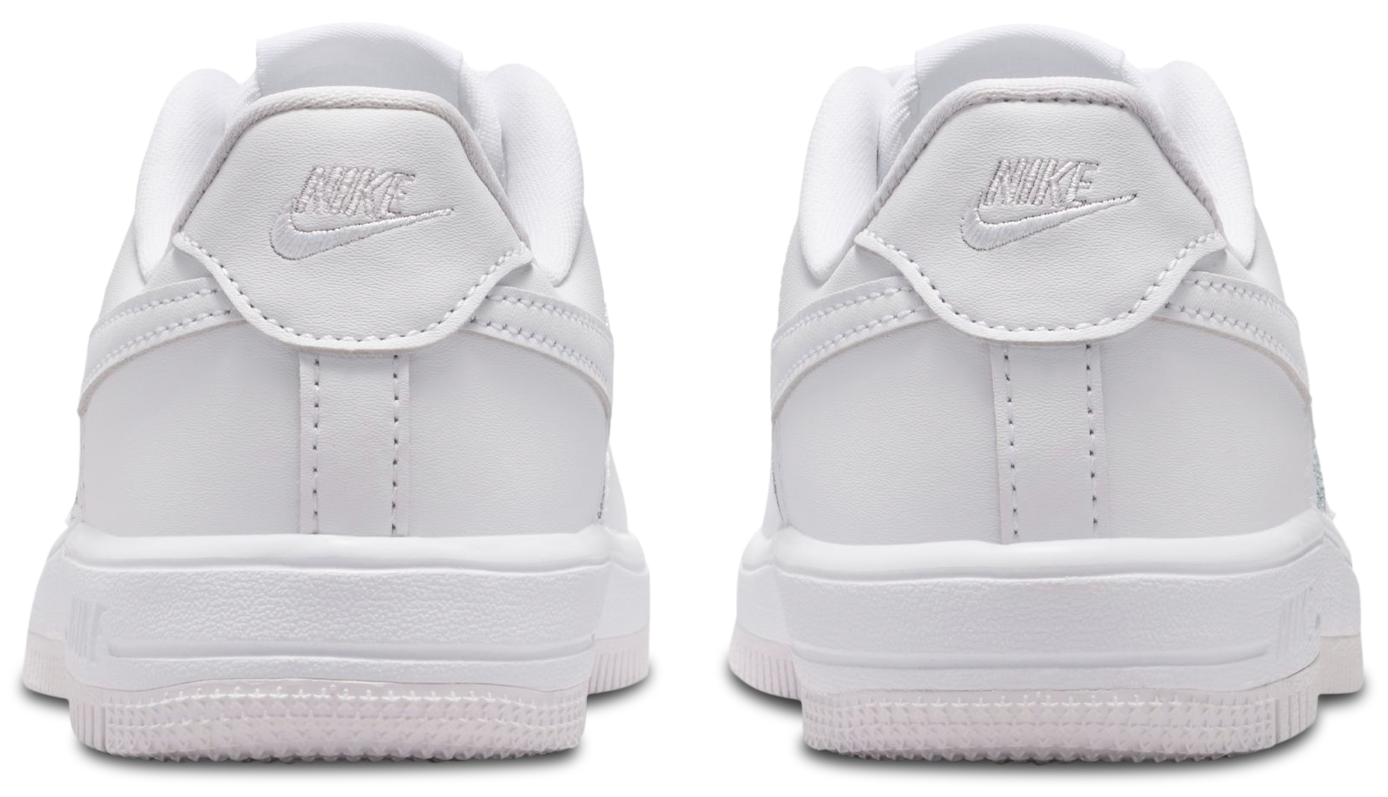 Nike Air Force 1 Low Lace 童款 - White/White - Image 3
