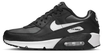 Nike Air Max 90 童款 - Black/Black/White - Image 2