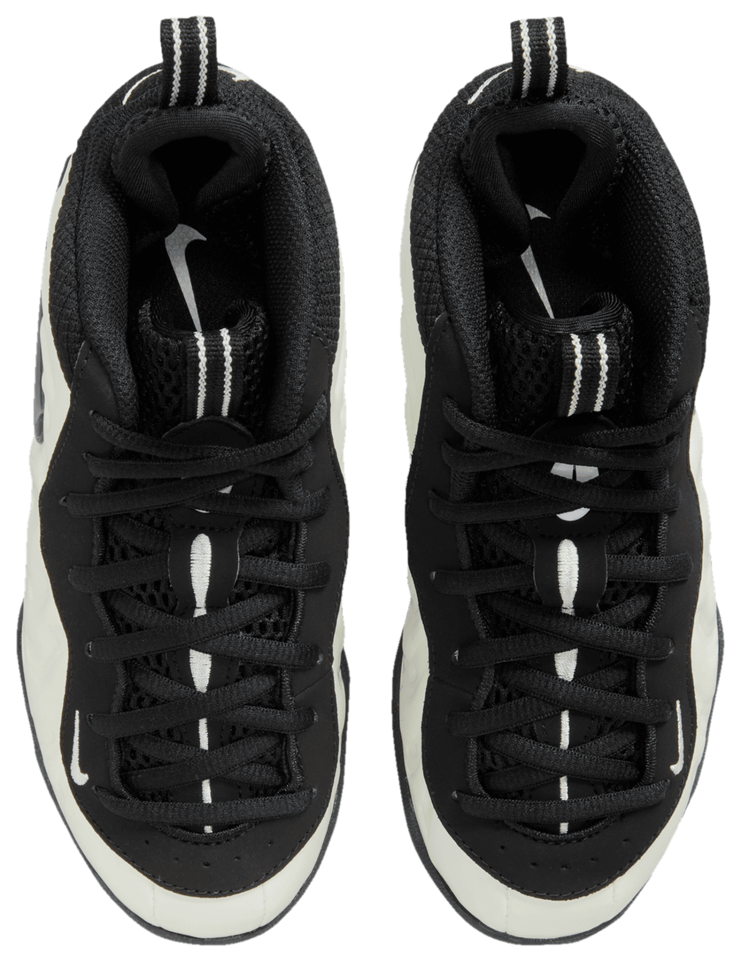 Nike Little Posite Pro 童款 - White/Black/Summit White - Image 4