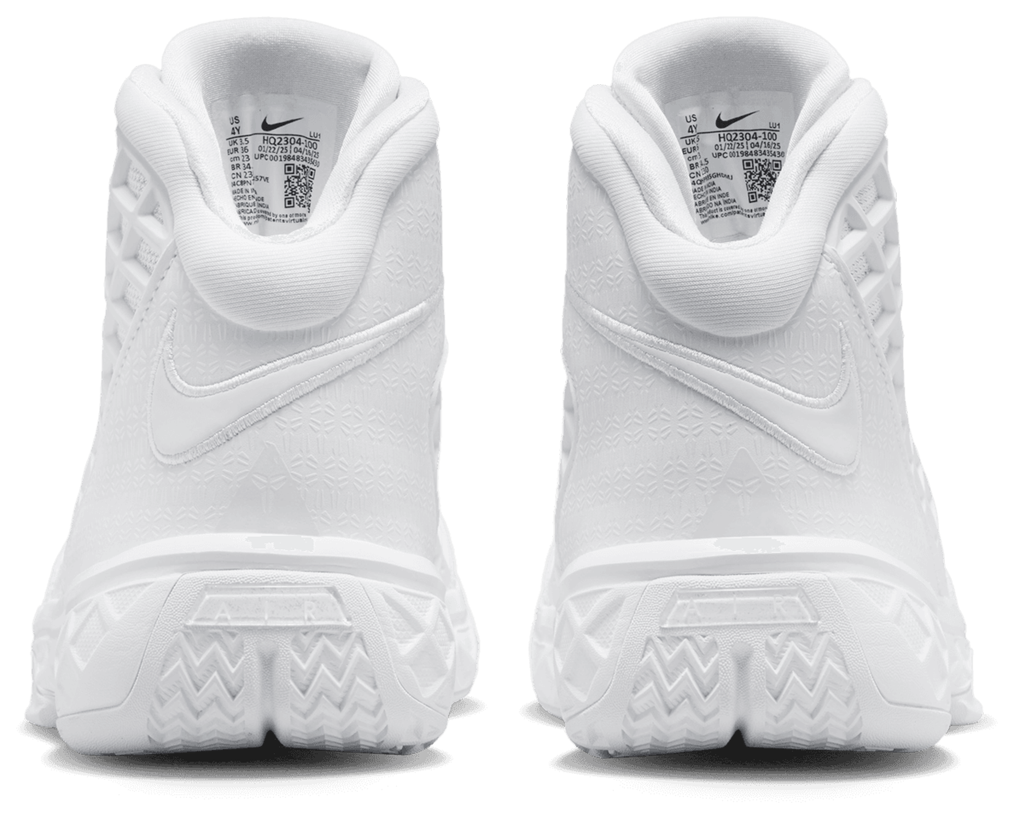 Nike Kobe 3 High Halo 童款 - White/White/White - Image 3