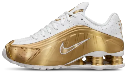 Nike Shox R4 童款 - White/Gold - Image 2