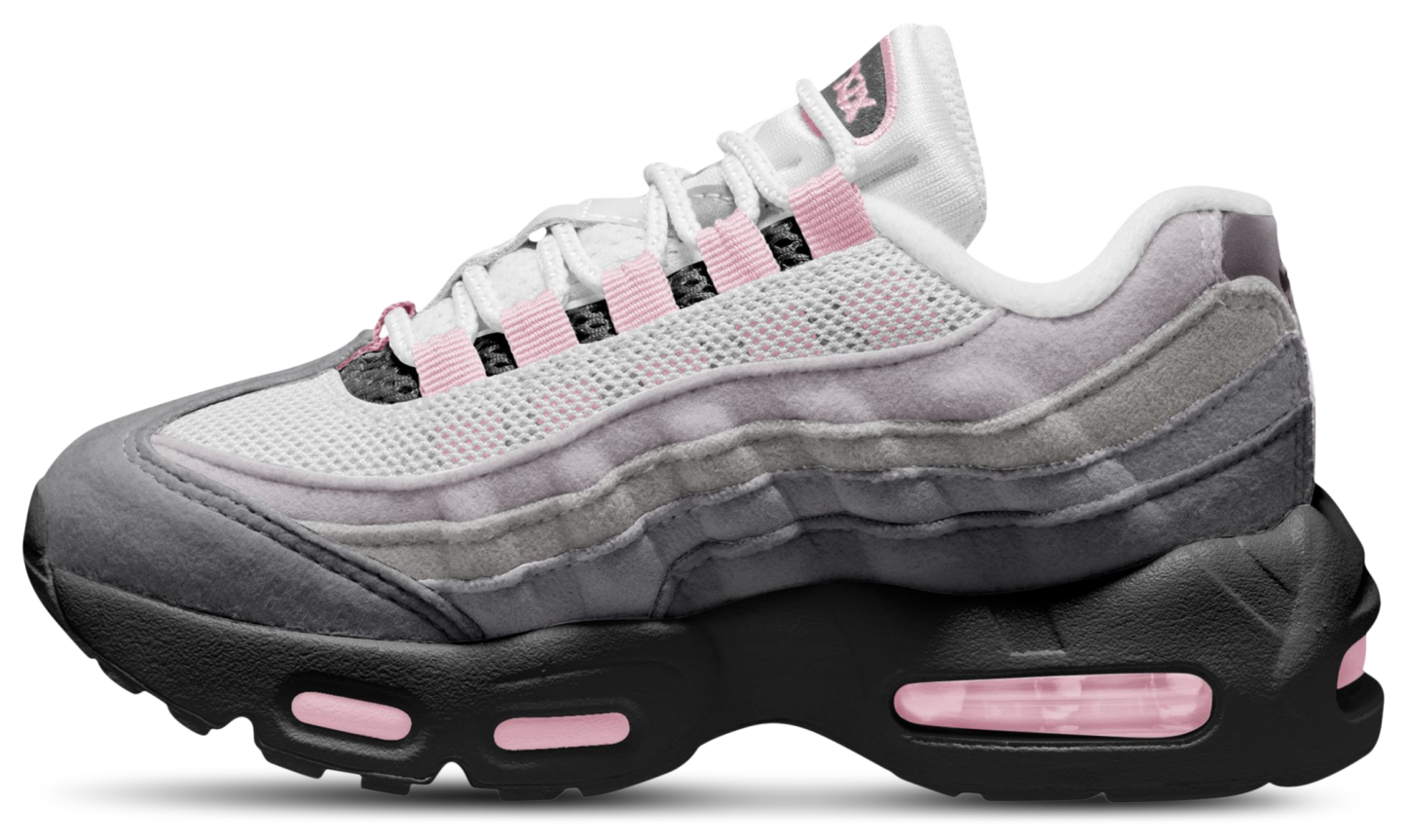 Nike Air Max 95 童款 - Pink Foam/Medium Grey/Black - Image 2