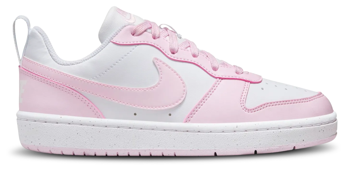Nike Court Borough Low Recraft 童款 - White/Pink Foam - Image 2