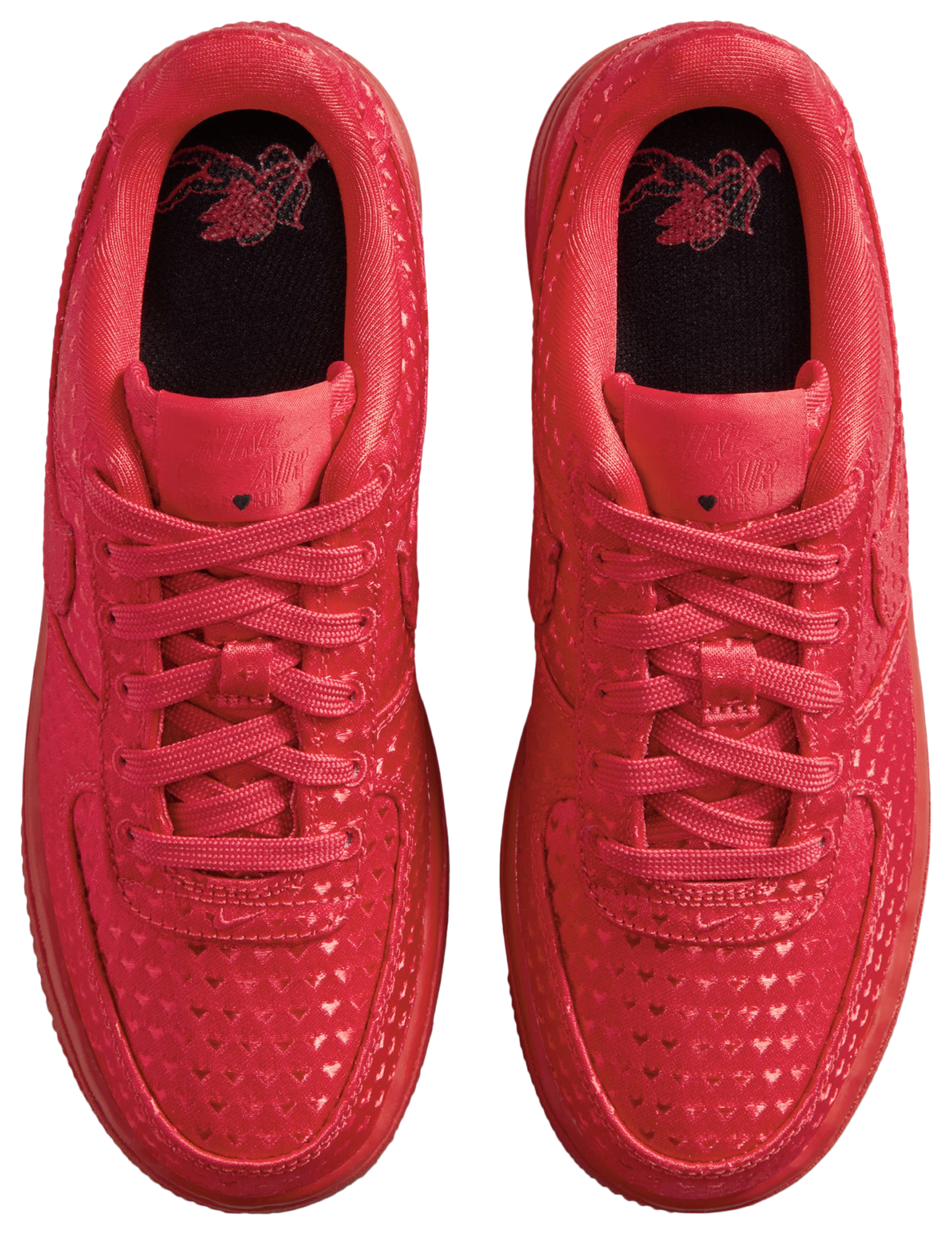 Nike Air Force 1 Vday 童款 - University Red/Black - Image 4