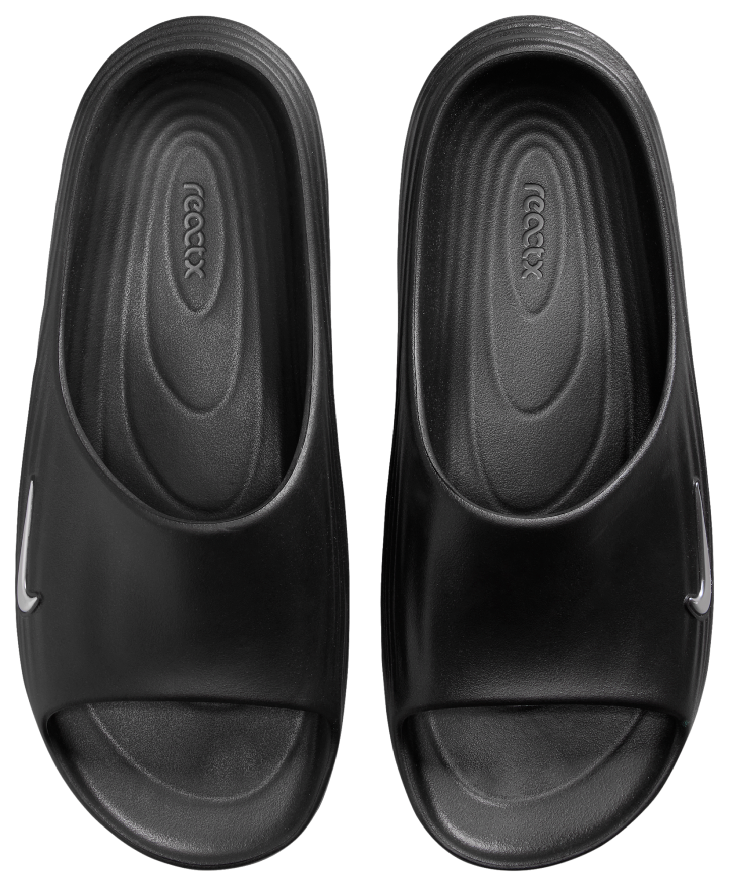 Nike Reactx Rejuven8 Slides - Black/Gamma Blue/Metallic Silver - Image 4