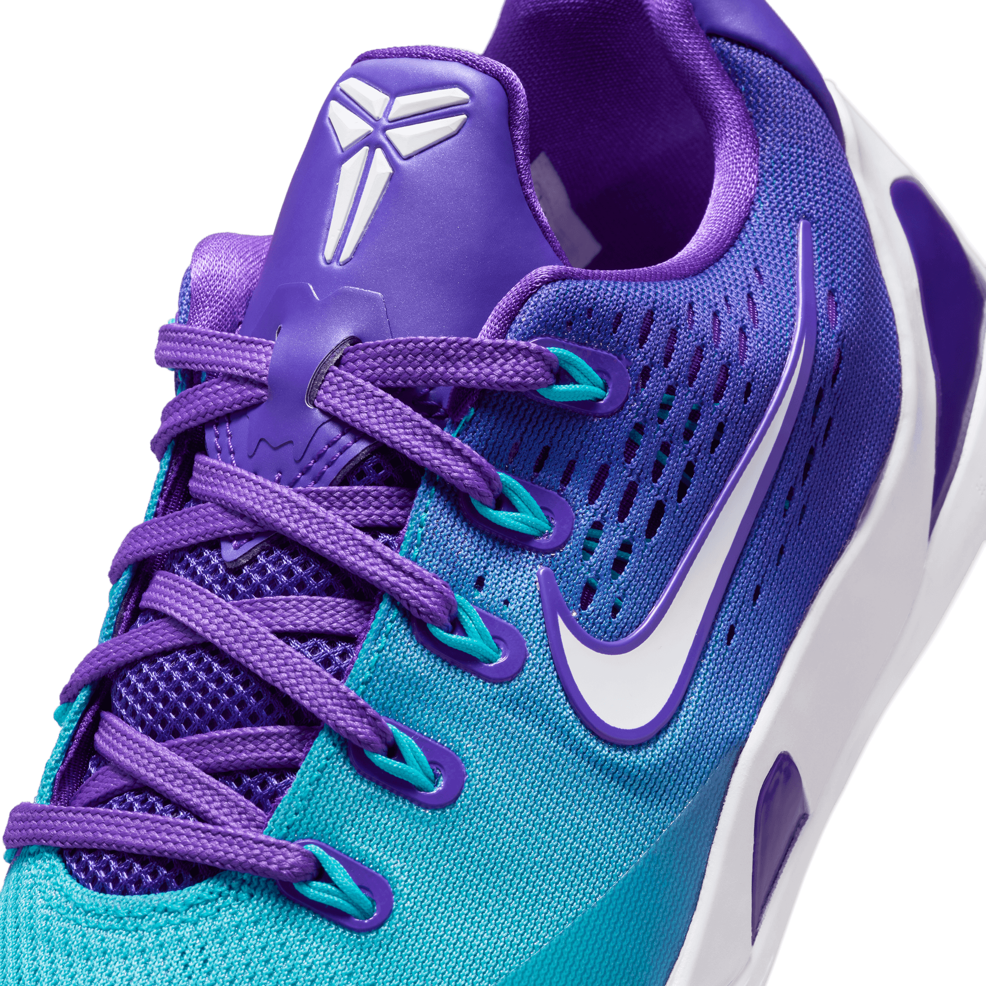 Nike Kobe IX Low EM 童款 - White/Blue Lagoon/Fierce Purple - Image 7