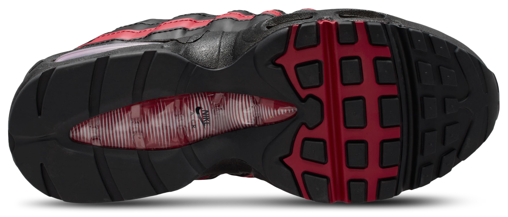 Nike Air Max 95 BB Leather 童款 - Black/Crimson/Wolf Grey - Image 4