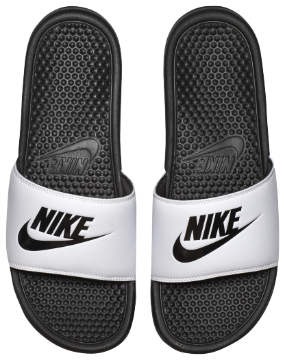 Nike Benassi JDI Slides - White/Black - Image 2