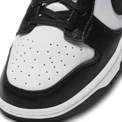 Nike Dunk Low Retro - White/White/Black - Image 7