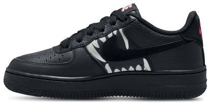 Nike Air Force 1 Low 童款 - University Red/Metallic Silver/Black - Image 2