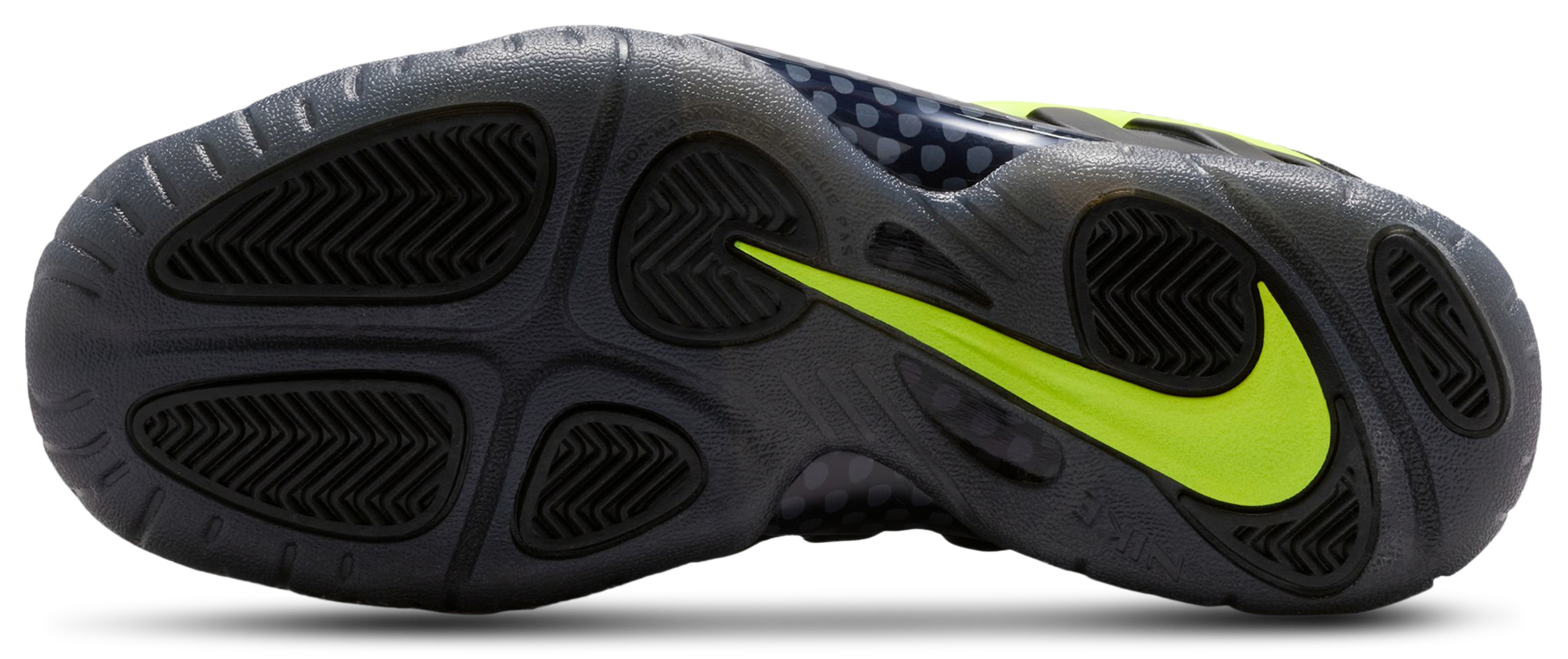 Nike Little Posite Pro 童款 - Black/Voltage Yellow - Image 5