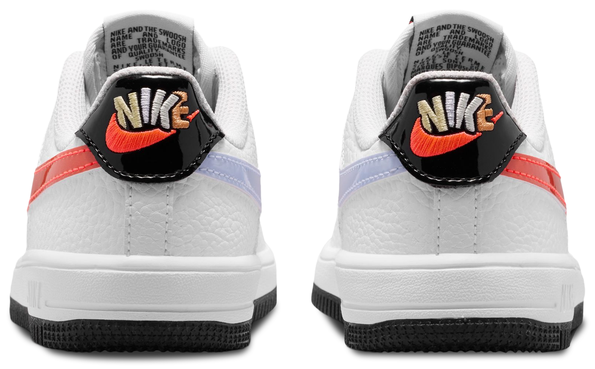 Nike Force 1 Low BP Lace FL1 童款 - White/Flash Crimson/Hydrogen Blue - Image 3