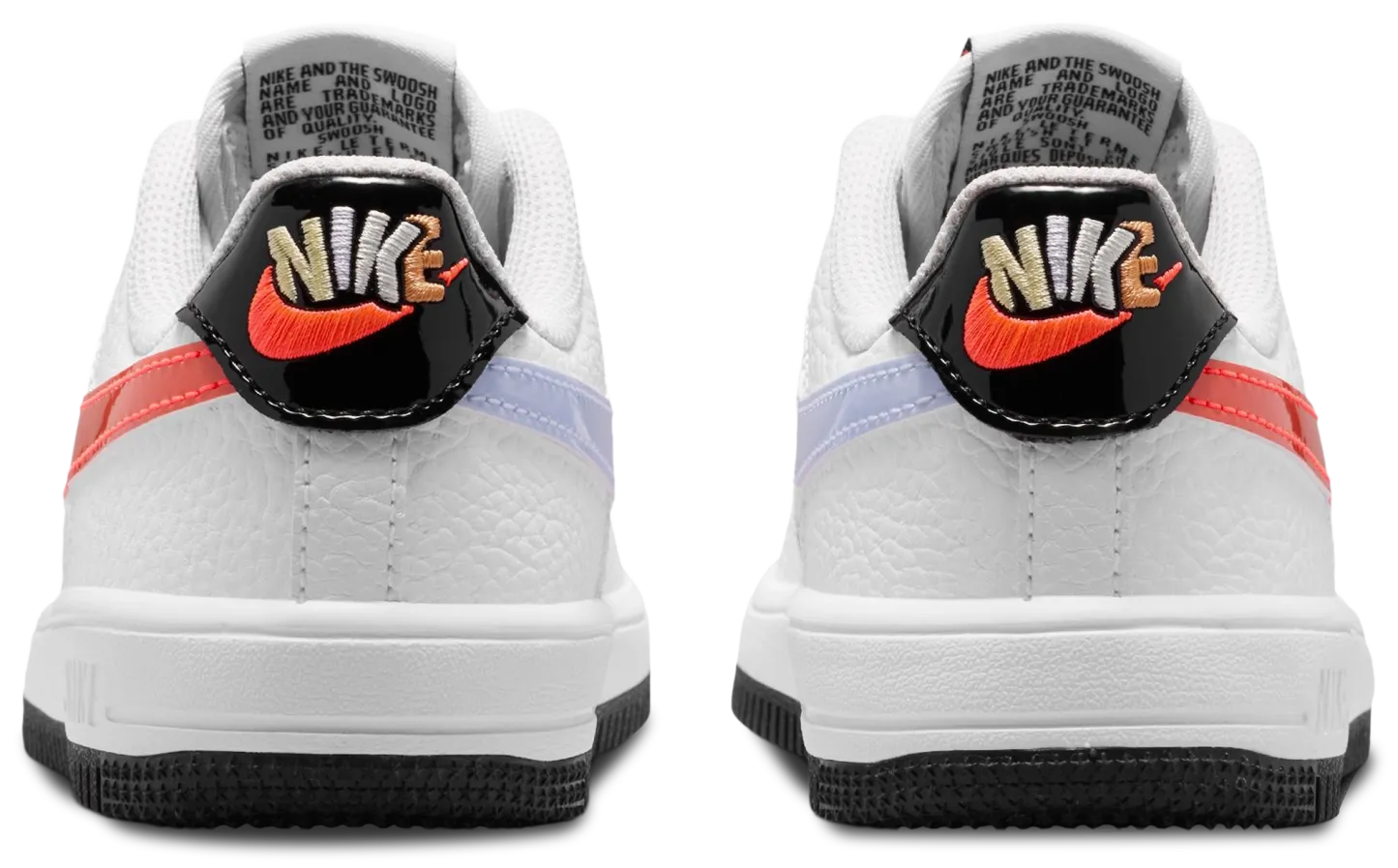 Nike Force 1 Low BP Lace FL1 童款 - White/Flash Crimson/Hydrogen Blue - Image 3