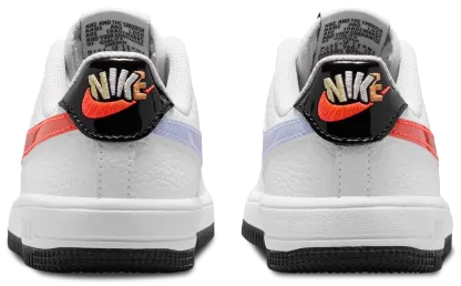Nike Force 1 Low BP Lace FL1 童款 - White/Flash Crimson/Hydrogen Blue - Image 3